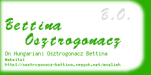 bettina osztrogonacz business card